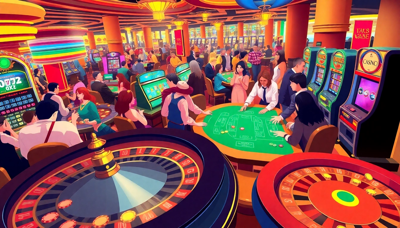 Players enjoying an immersive experience at BJ88.Com casino tables with roulette and blackjack action.