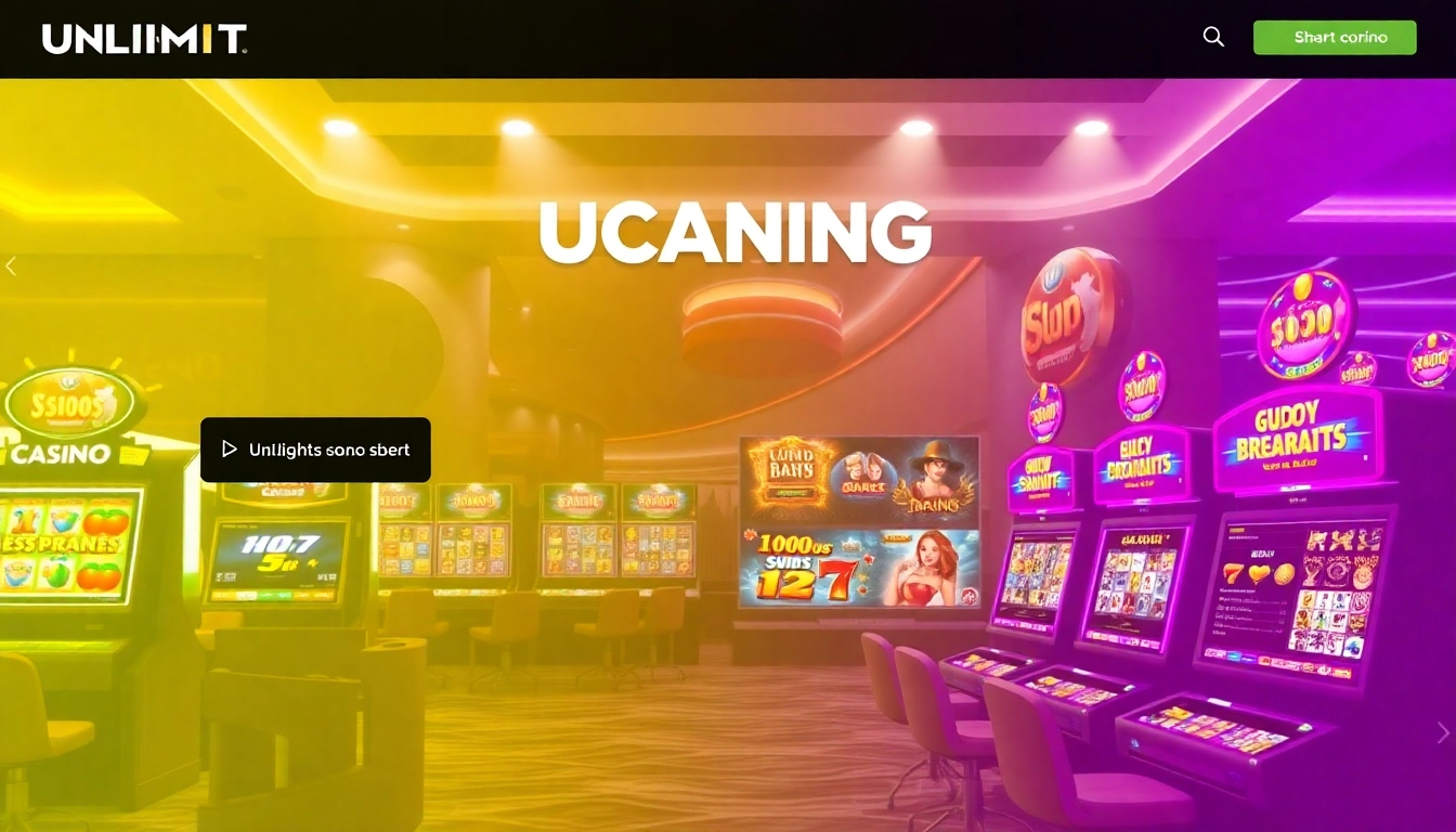 Experience thrilling gaming at Unlimit Casino with an inviting interface and colorful slots.